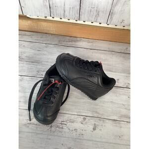 Puma Roma Classic Black Leather Sporty Comfortable Walking Shoes USA Size 5